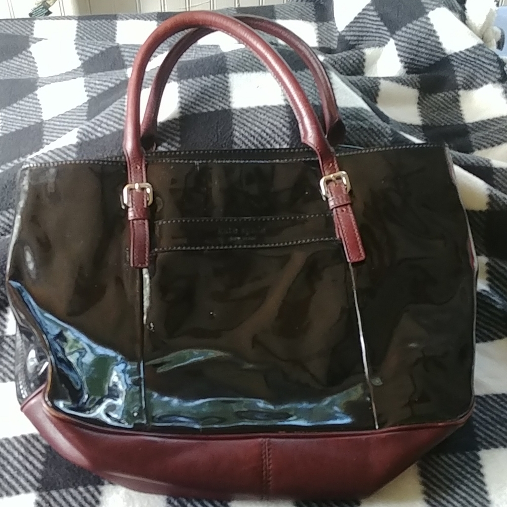 Kate Spade Leather And Patent Leather Laptop Bag Gem